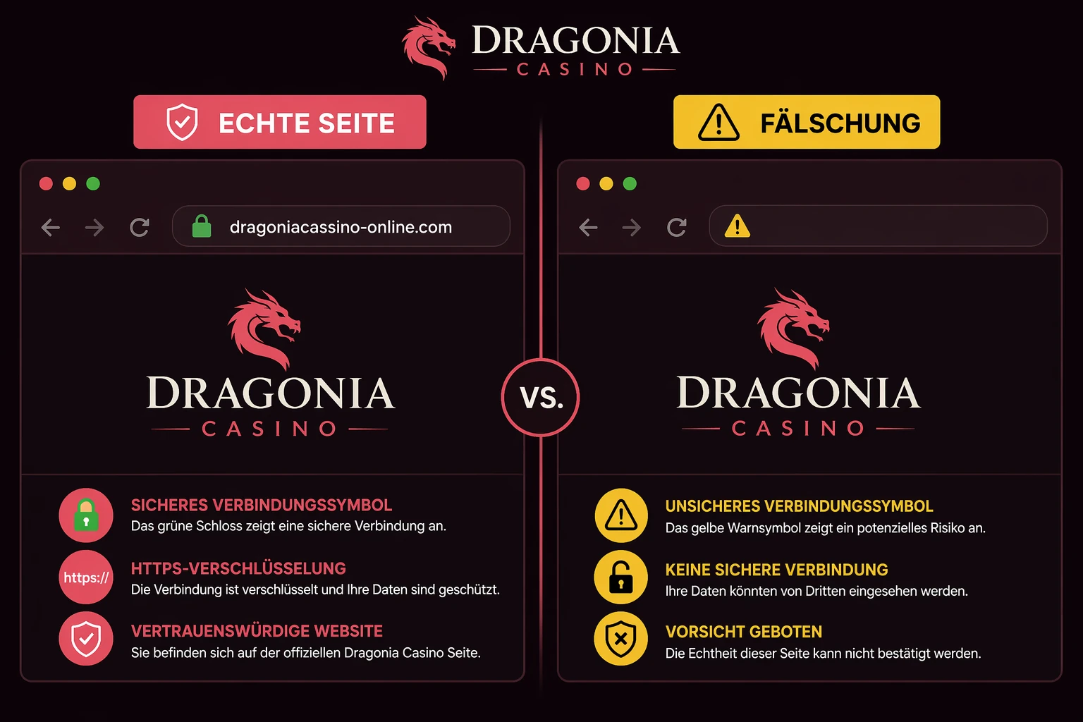 Die echte Webseite von einer Fälschung unterscheiden